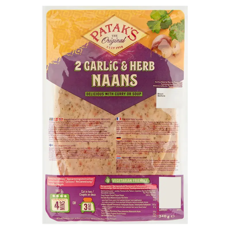 Naan knoflook en koriander
