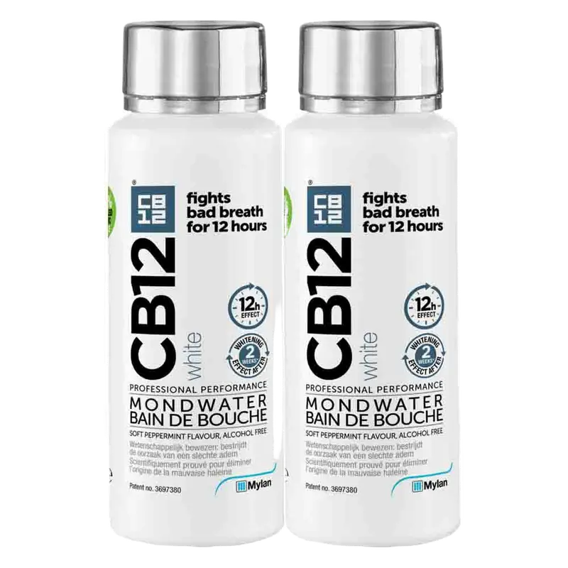2x CB12 Mondwater White 250 ml