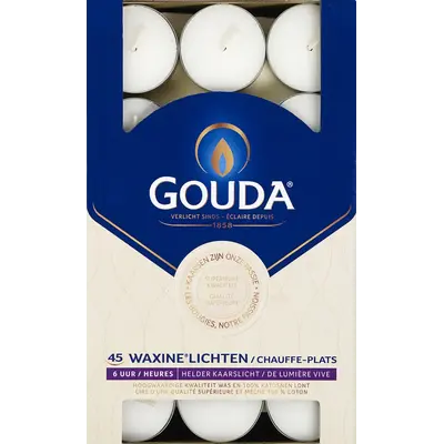Waxinelicht Wit 6 uur 45 stuks