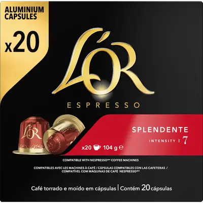 Espresso capsules splendente sterkte 7