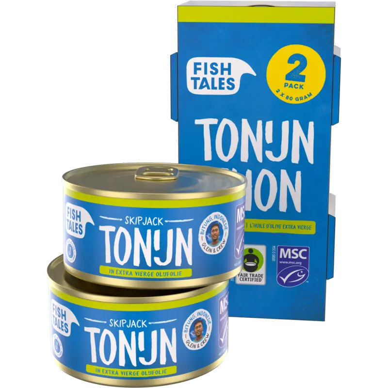 Skipjack tonijn in olijfolie 2-pack