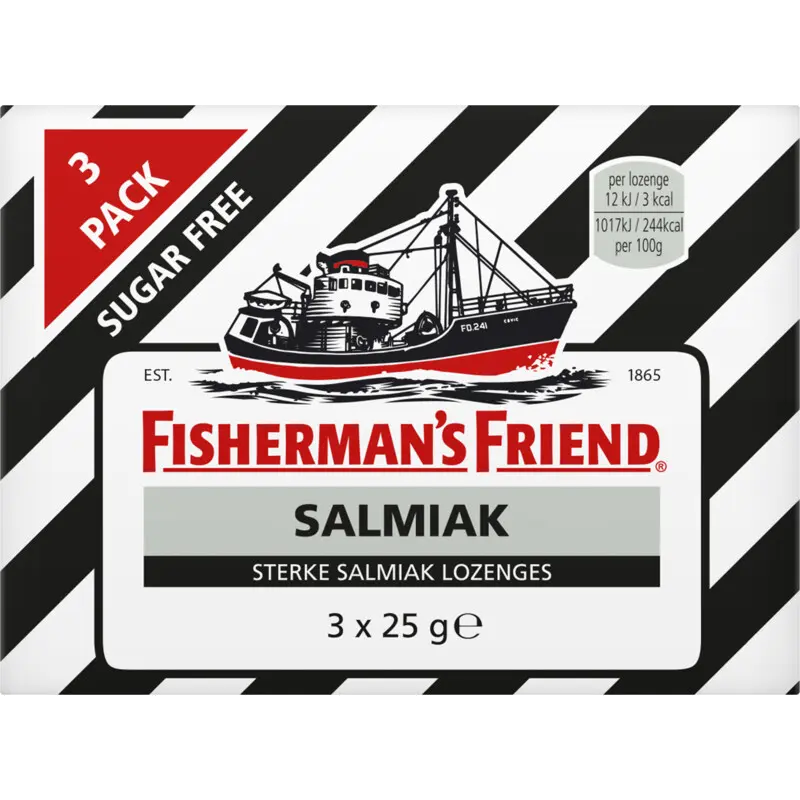 Salmiak Suikervrij - 3 x 25 g