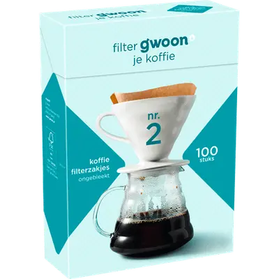 Koffiefilterzakjes ongebleekt nr. 2