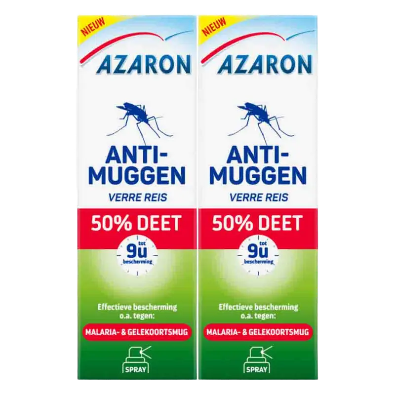 2x Azaron Anti Muggenspray 50% DEET