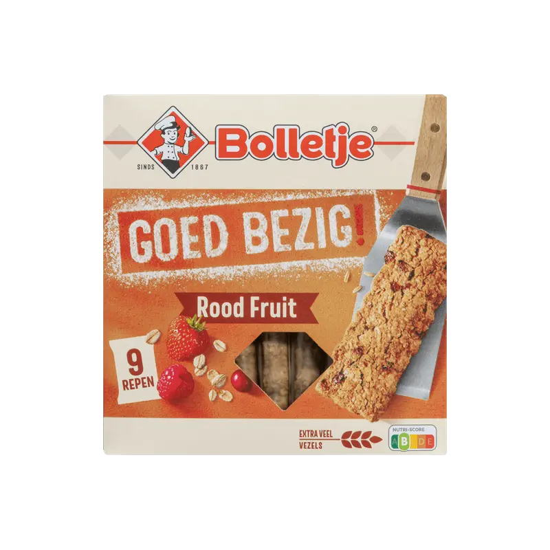 Goed bezig stevige reep rood fruit 9 stuks