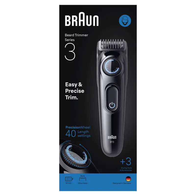 BT Styler BT3520 baardtrimmer - 1 stuk - 3-in-1 trimmer - 20 lengtestanden - waterdicht