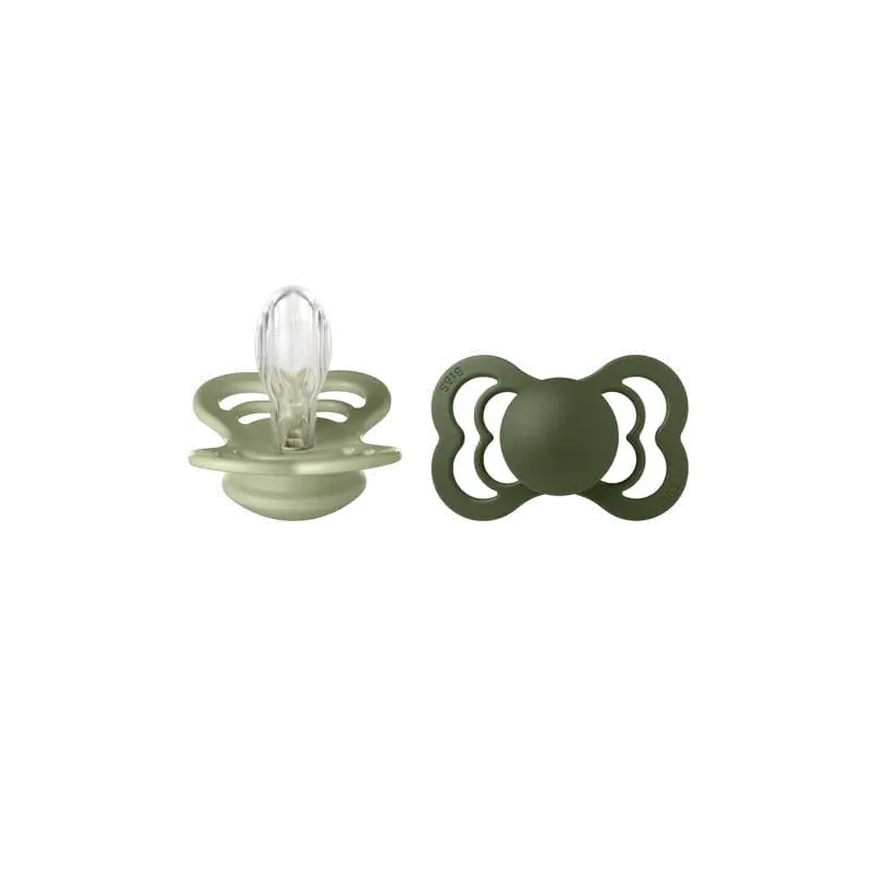 Supreme fopspeen - maat 2 - Sage / Hunter Green (2 stuks)