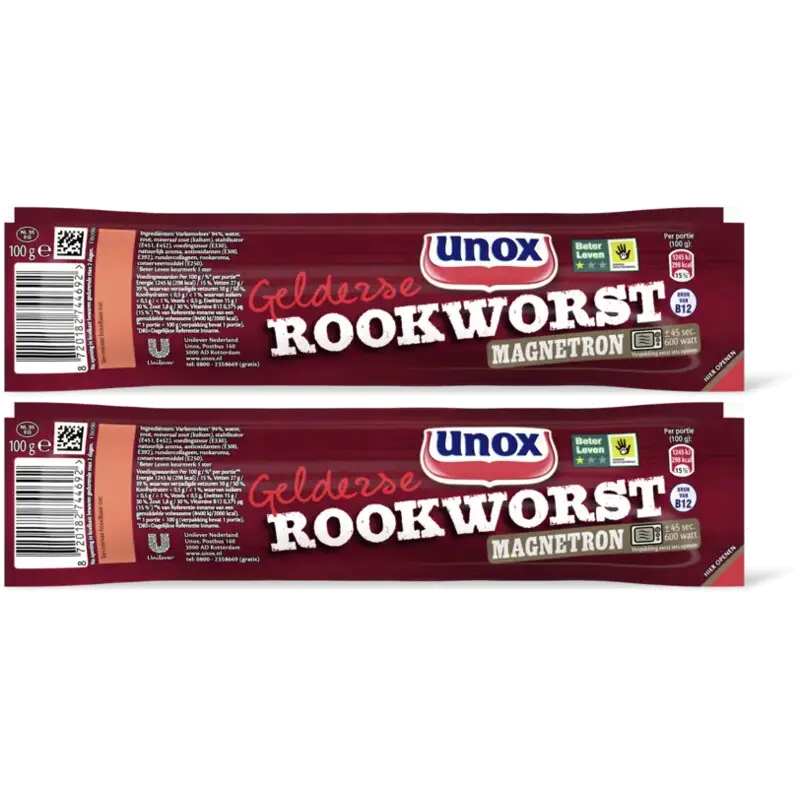 Gelderse rookworst magnetron 2-pack