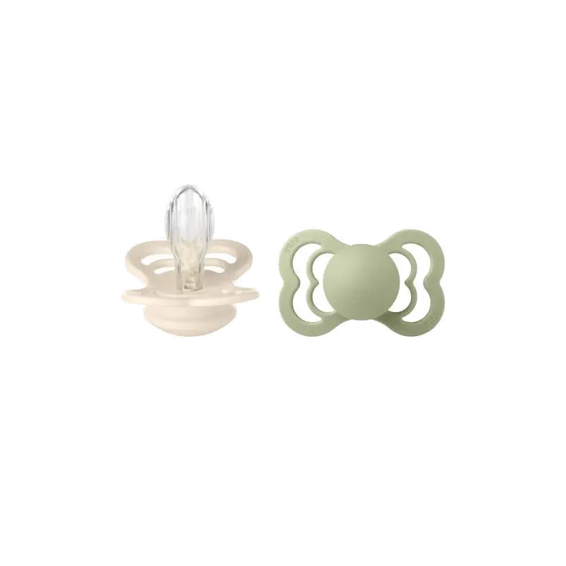 Supreme fopspeen - maat 2 - Ivory / Sage (2 stuks)
