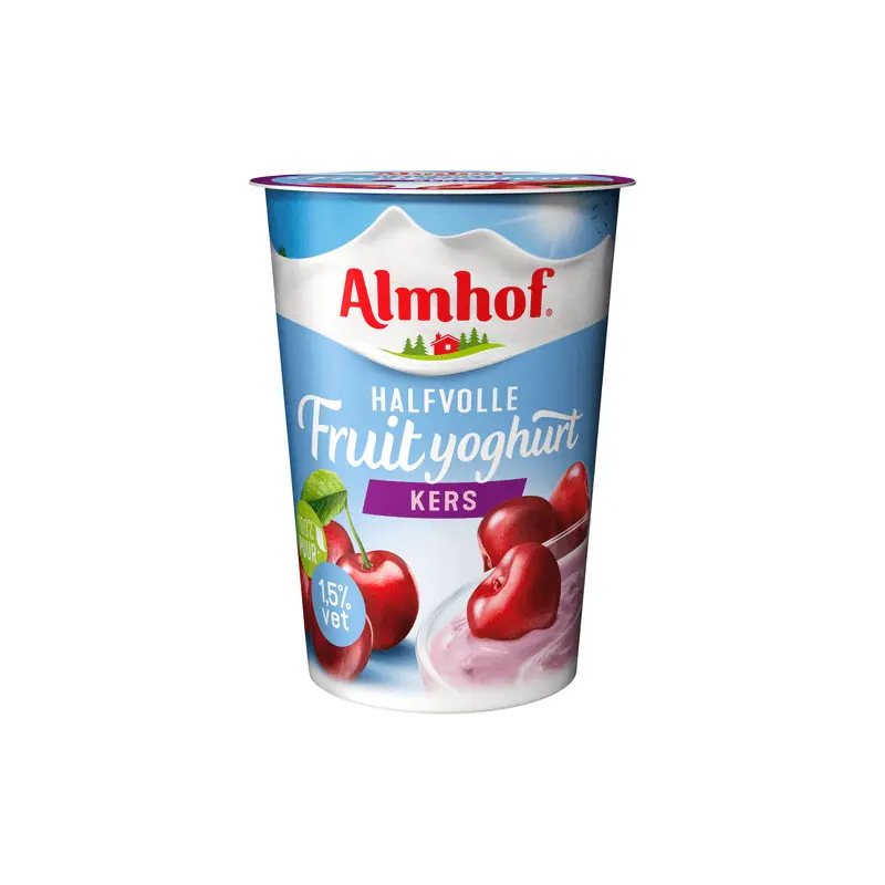Halfvolle yoghurt kers