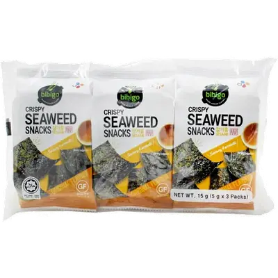 krokante zeewiersnack sesam 3 x 5 g