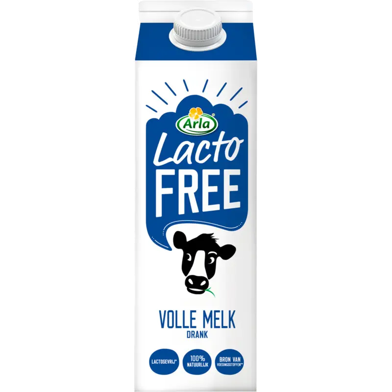 Lactose vrije volle melk drank