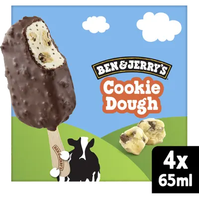 Ice cream sticks cookie dough
