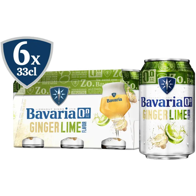 0.0% Fruity ginger & lime 6-pack
