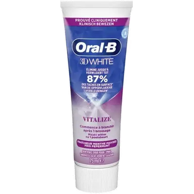 40% korting: Oral-B Tandpasta 3D White Vitalize 75 ML