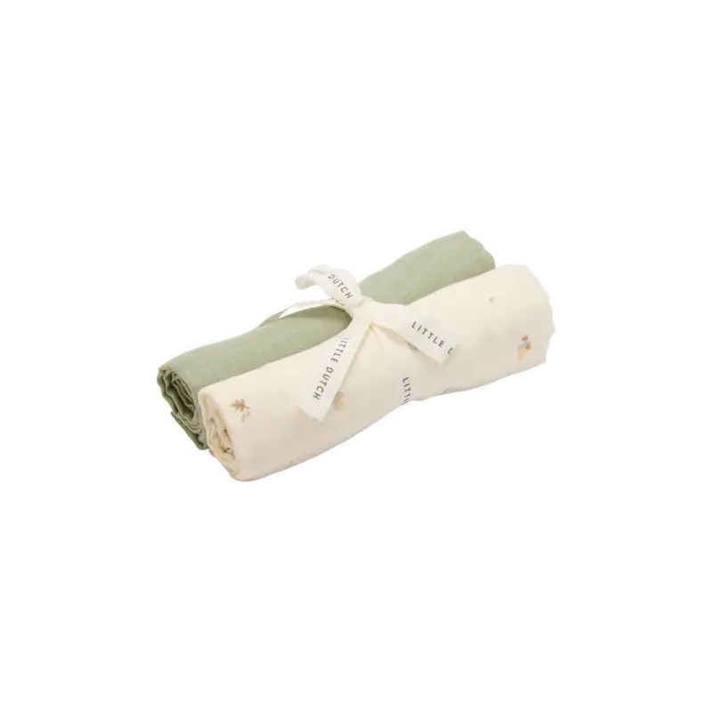 hydrofiele swaddle 70x70 cm - Forest Treasures & Sage (set van 2)