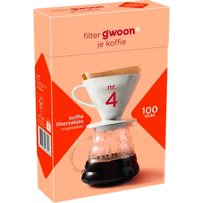 Koffiefilterzakjes ongebleekt nr. 4