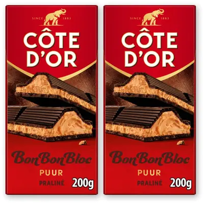 BonBonBloc praliné puur 2-pack
