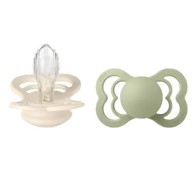 Supreme fopspeen - maat 2 - Ivory / Sage (2 stuks)
