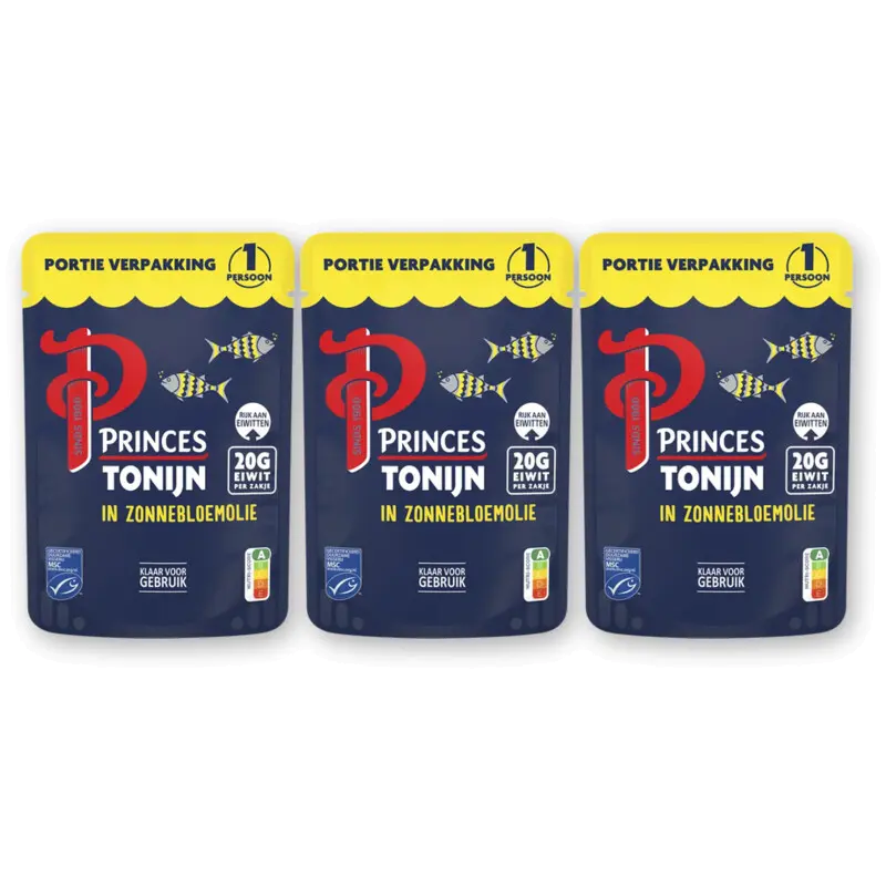 Tonijn in zonnebloemolie 3-pack