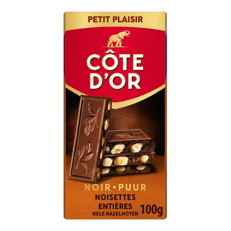 Pure Chocolade Met Hele Hazelnoten 100g