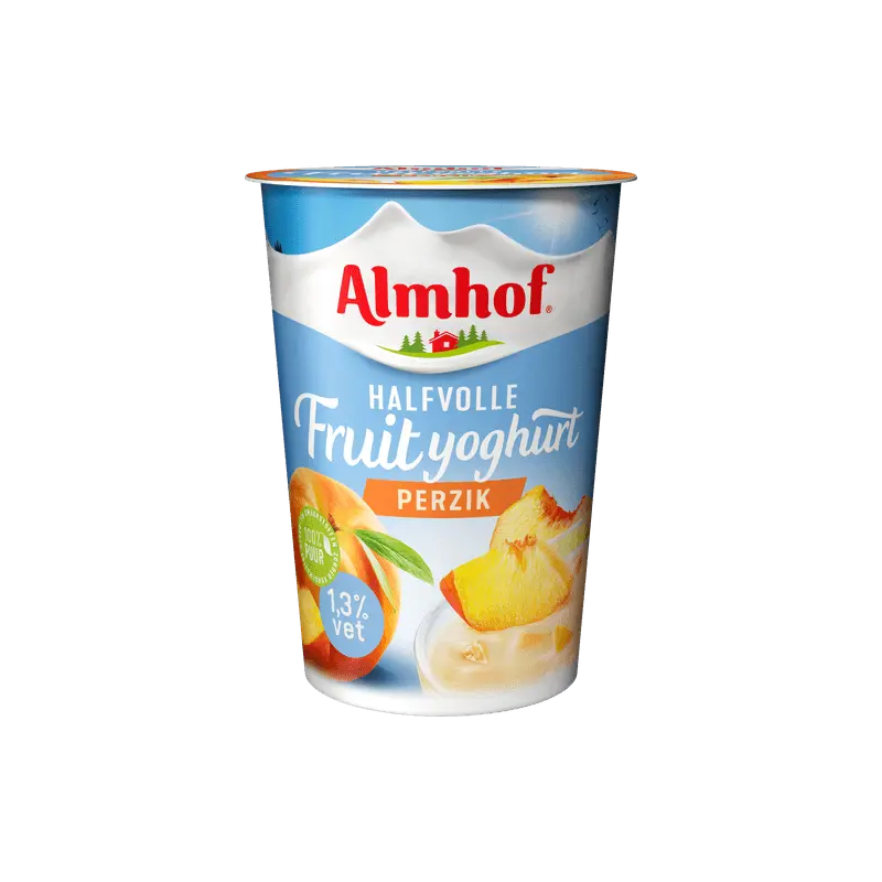 Halfvolle fruityoghurt perzik