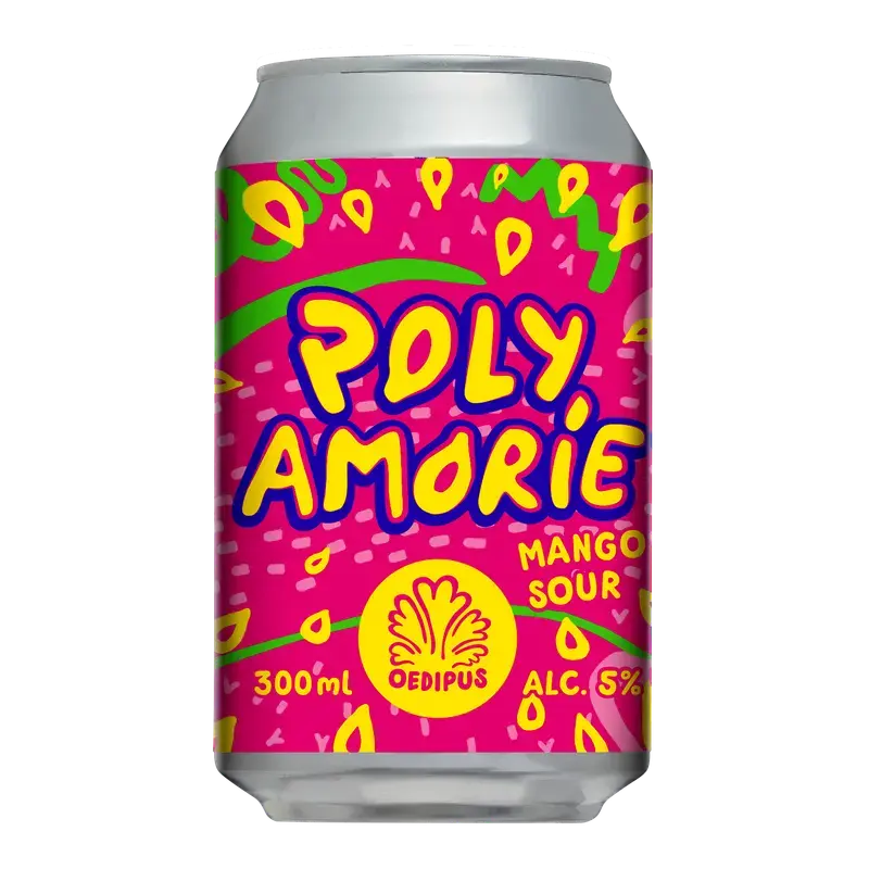 Polyamorie mango sour bier blik
