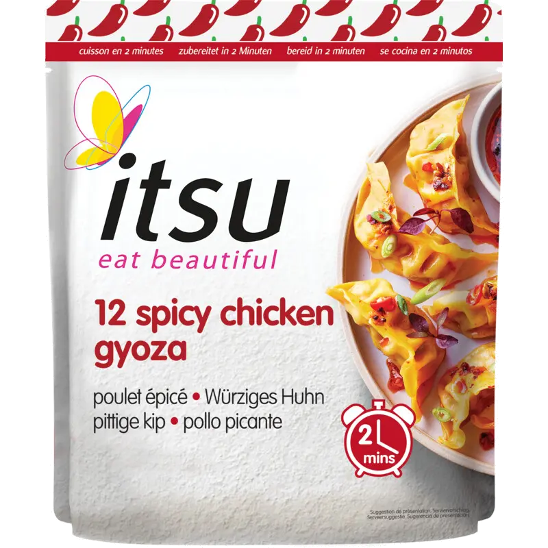 Spicy chicken gyoza
