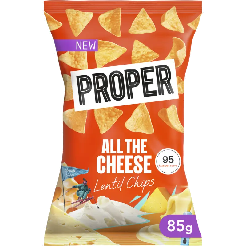 All the cheese lentil chips