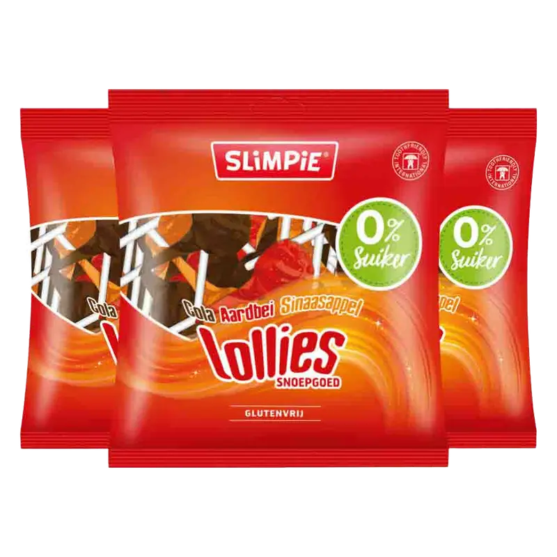 3x Slimpie Lollies 108 gr
