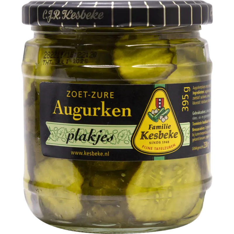 Zoet-zure augurken plakjes