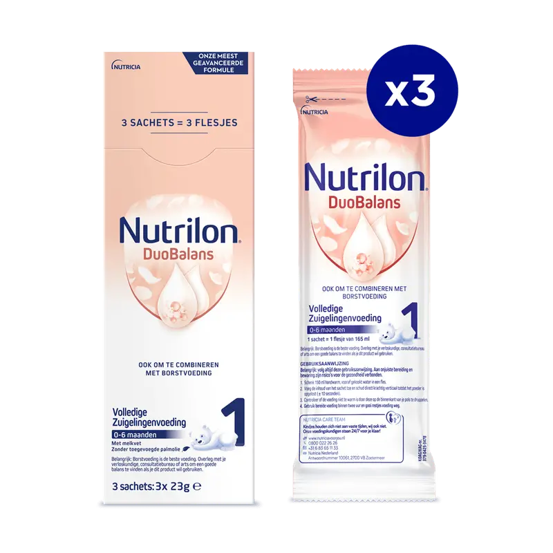 Duobalans 1 Volledige Zuigelingenvoeding 0-6 Maanden Sachets 23 gram