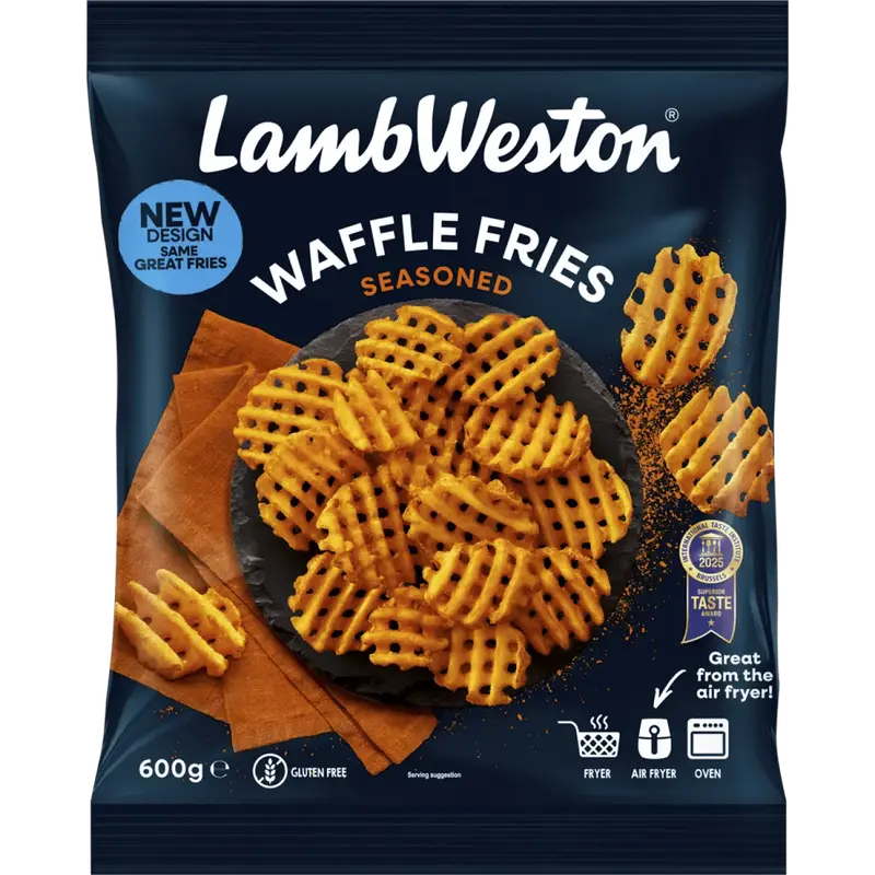 Waffle fries seasoned