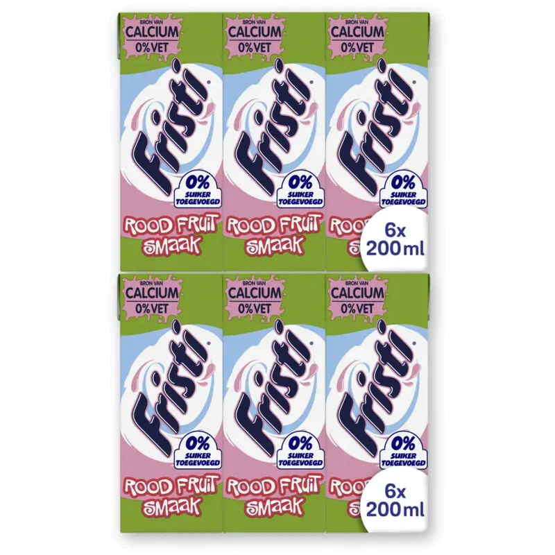 Rood fruit 0% suiker 6x 2-pack