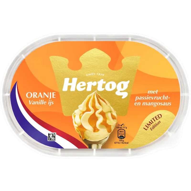 Ijs oranje vanille