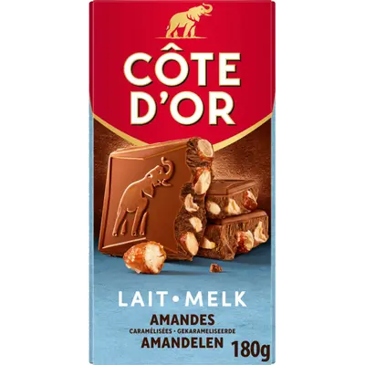 Reep melk gekarameliseerde amandelen