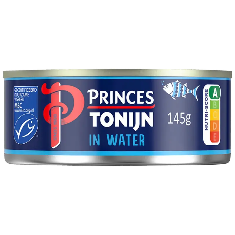 Tonijnstukken in water