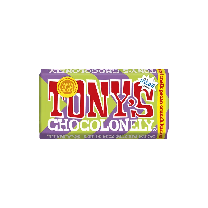 Chocolonely melk pecan crunch karamel