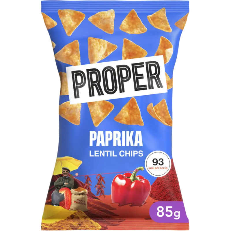 Paprika lentil chips