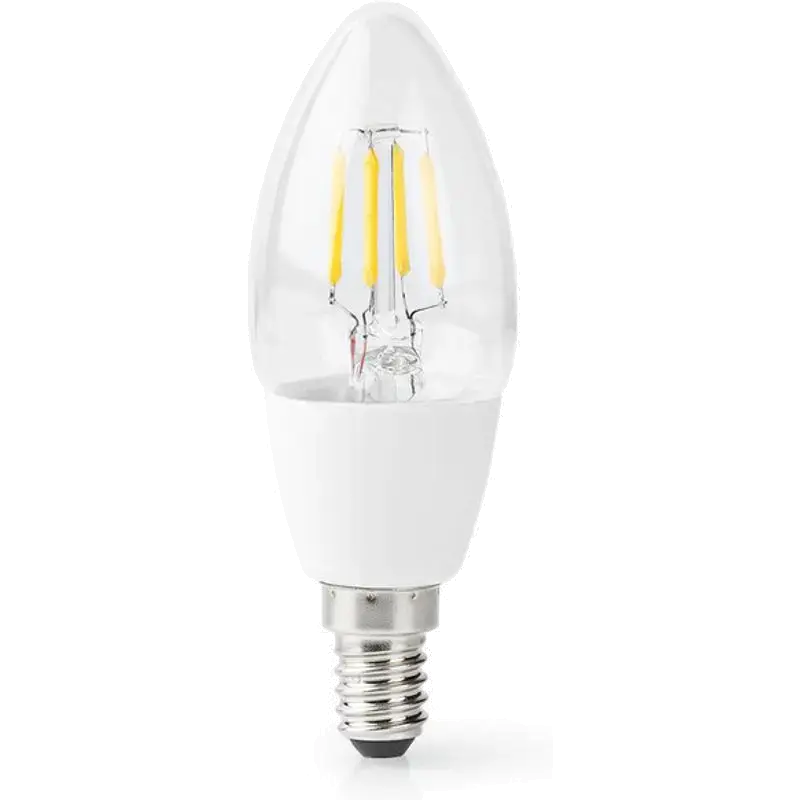 SmartLife LED-filamentlamp | E14 | 400 lm | 5 W | warm wit | 2700 K | glazen | Android™/IOS | kaarsvormig | 1 stuk