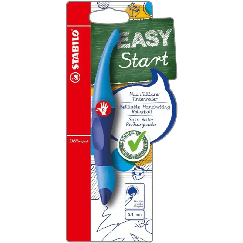 EASYoriginal - Ergonomische rollerballpen - Rechtshandig - 1 stuk - Donkerblauw/Lichtblauw