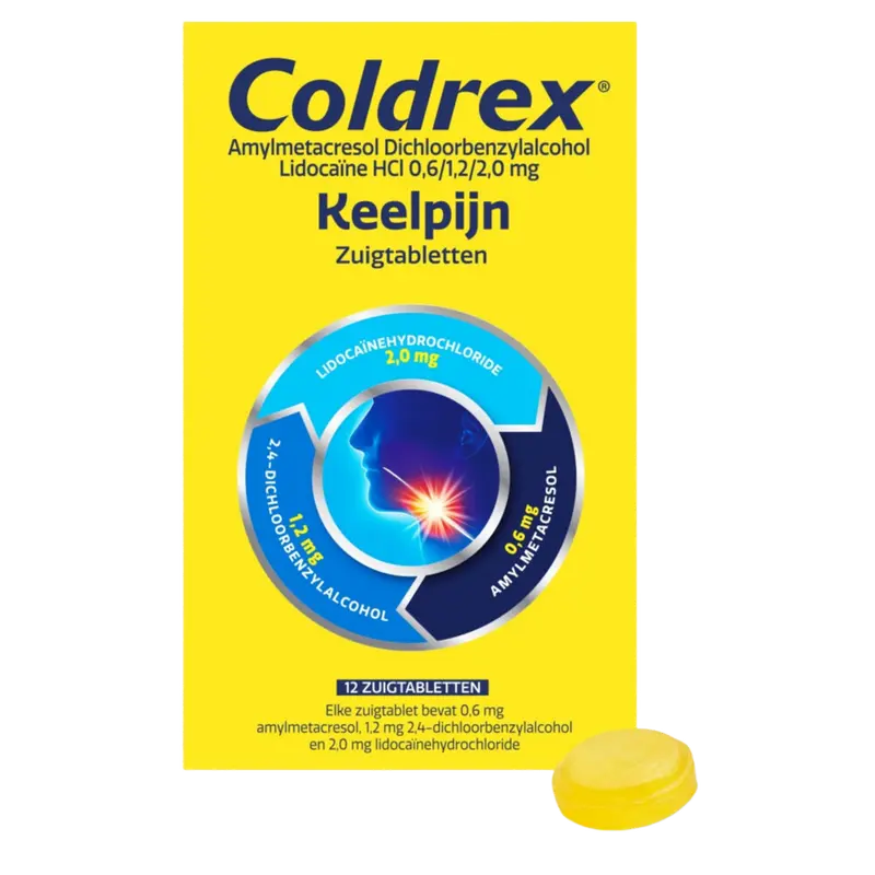 Keelpijn 12 zuigtabletten