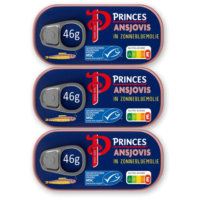 Ansjovisfilets in zonnebloemolie 3-pack