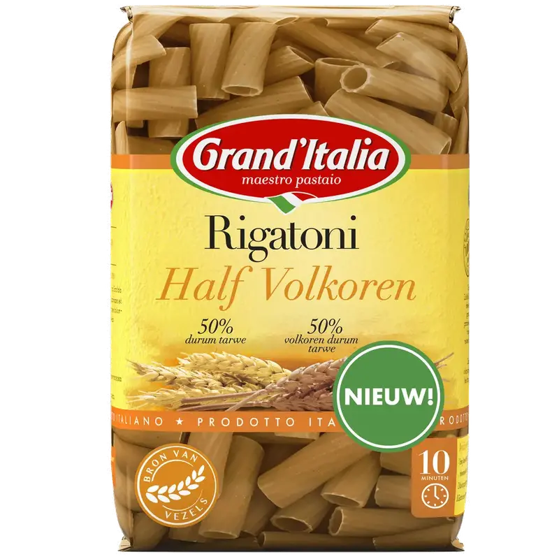 Rigatoni half volkoren