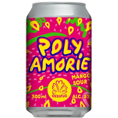 Polyamorie mango sour bier blik