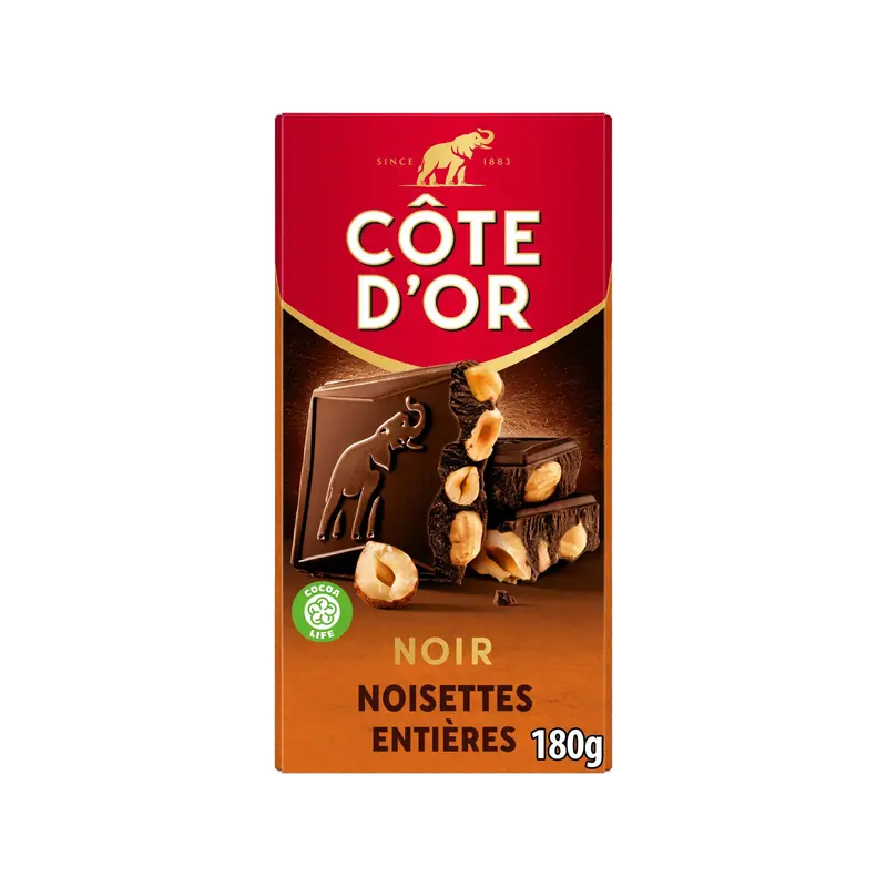 Bloc chocoladereep puur hazelnoten