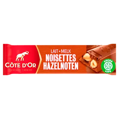Chocoladereep melk hazelnoten