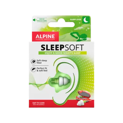 2x Alpine Oordopjes Sleepsoft 1 set