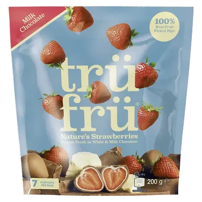 Aardbei wit en melk chocolade
