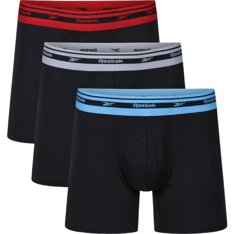 RBK sportboxershorts MED Darian Black/Flashrood/Grijs/Blauw WB-M